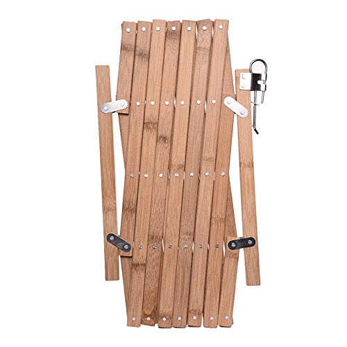 Puerta Extensible de Madera para cercado de Mascotas Puerta para Mascotas Puerta móvil y movible para Perros Puerta corrediza retráctil para Puertas Plegables de Seguridad para Mascotas