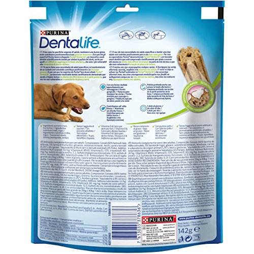 Purina Dentalife golosina dental para Perro Grande, Pack de 4  piezas - Total 142 g