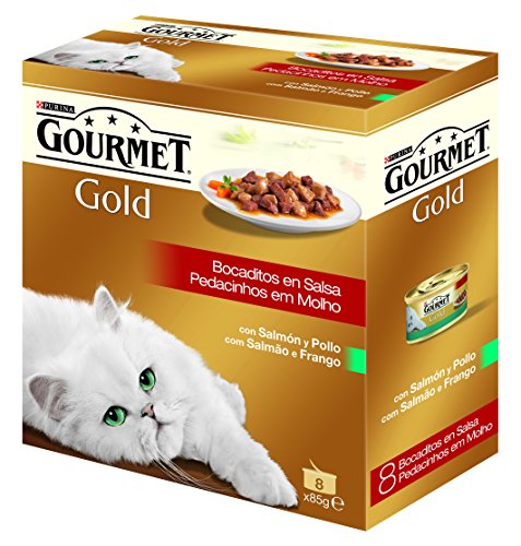 Purina Gourmet Gold Bocaditos en Salsa 1 Paquete Surtido de 8 x 85 gr - Total: 680 gr