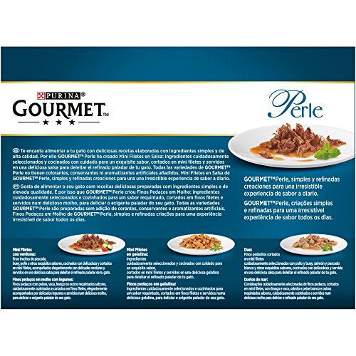 Purina Gourmet Perle Delicias en Salsa Surtido comida para gato 10 x [8 x 85 g]