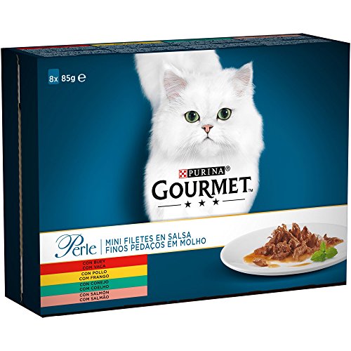 Purina Gourmet Perle Delicias en Salsa Surtido comida para gato 10 x [8 x 85 g]