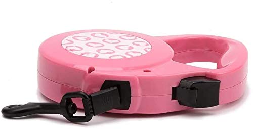 Qianqiusui Alimentos for Mascotas Correa de Perro retráctil, de Cadena automático Perro Correa de Perro retráctil, pequeñas y Medianas Correa de Perro Plomo Retractable (Color : Pink, Size : 3m)