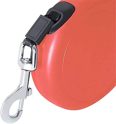 Qianqiusui Correa de Perro retráctil, Correa de Mascota, Perro retráctil Plomo y Medianas Perros Medios Cable retráctil Suministros automáticos Perro Mascota (Color : Orange, Size : 5m)