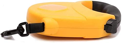 Qianqiusui Correa de Perro retráctil, Correa de Perro retráctil automática, pequeña y pequeño Perro Alimentos for Mascotas Perro de Peluche de Oro Plomo retráctil (Color : Yellow, Size : 5m)