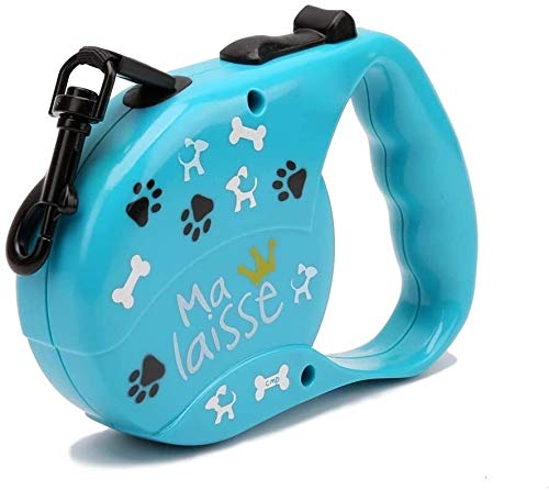 Qianqiusui Correa extensible perro, el perro de 3 metros de cable de tracción, de forma automática retráctil cuerda de tracción cuerda del perro, la tracción cuerda del perro mascota cable retráctil T