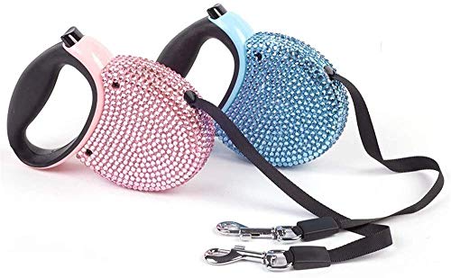 Qianqiusui Correa retráctil Perro, 3M Tractor automático for Mascotas retráctil, telescópico Cable de tracción Cadena de Perro Correa de Perro, el Cable telescópico Perro (Color : Pink, Size : 3m)