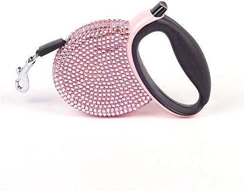 Qianqiusui Correa retráctil Perro, 3M Tractor automático for Mascotas retráctil, telescópico Cable de tracción Cadena de Perro Correa de Perro, el Cable telescópico Perro (Color : Pink, Size : 3m)