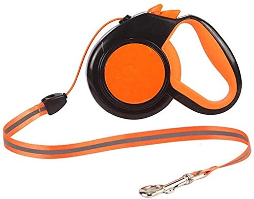 Qianqiusui Retráctil Cable de tracción Perro, Mascotas Extremo del Cable de tracción, Cable retráctil Pegatinas Reflectantes automáticas reflexivo Correa del Perro retráctil