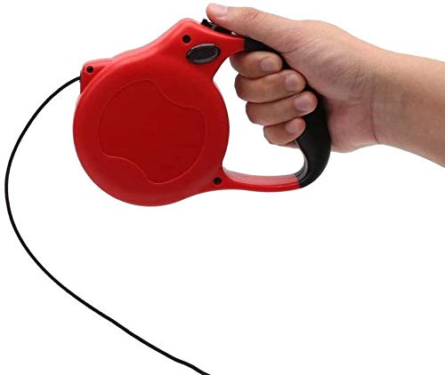 Qianqiusui Retráctil Correa de Perro, Perro retráctil automático de Correa, Correa de Peluche Cuerda del Perro pequeño Perro Alimentos for Mascotas Perro guía retráctil, (Color : Red, Size : 8m)