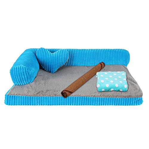 QioJu pets Perrera extraíble y Lavable Gato Mascota colchoneta colchón para Mascotas casa para Perros -C-68x57x17cm