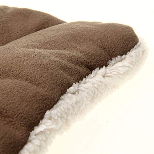 Queta - Cama para Perros, Lavable, ortopédica y Antideslizante, cojín para Perros con Peluche Suave, Color marrón