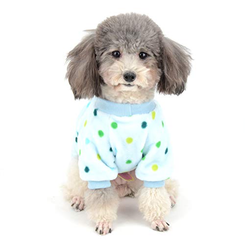 Ranphy - Sudadera de Terciopelo para Perro, Sudadera de Forro Polar, Sudadera de Invierno con Capucha, Pijama de Chihuahua, Ropa para Cachorro de Navidad, Disfraz de Yorkie para Perros pequeños