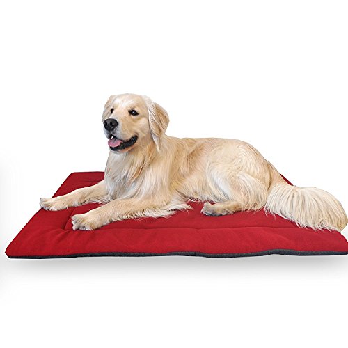 Rantow Cojín de colchón Lavable y Suave Cama de Perro Mascota Mantas de Cama de Gato para Interior al Aire Libre, mobiliario, Suelos, Asientos de Coches, césped, sofás(Rojo, XL)