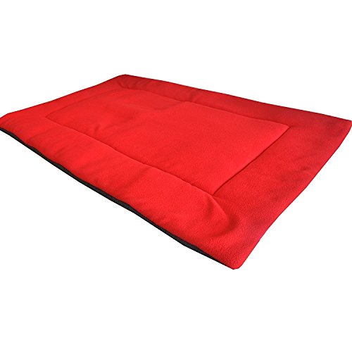 Rantow Cojín de colchón Lavable y Suave Cama de Perro Mascota Mantas de Cama de Gato para Interior al Aire Libre, mobiliario, Suelos, Asientos de Coches, césped, sofás(Rojo, XL)