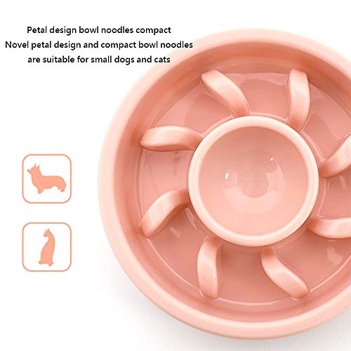 Reducir La Velocidad del Alimentador Tazón para El Perro, Que Hinche De Parada para Mascotas Alimentador Bowl, Interactivo Esférico Antideslizante Slow Down Feeding Bowl por Pequeña,Azul