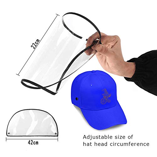 Reghhi Gorra de béisbol Protectora para Cara Completa de Bicicleta para Montar con Perro con Placa de protección extraíble