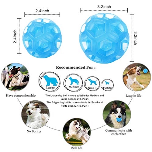 Rocky & Chao Pelota de Perro, Juguete chirriante, Juguete Duradero para Masticar Mascotas, Pelotas de Goma, Juguetes para Perros con Sonido chirriante para Entrenar a Las Mascotas, Jugar a Correr