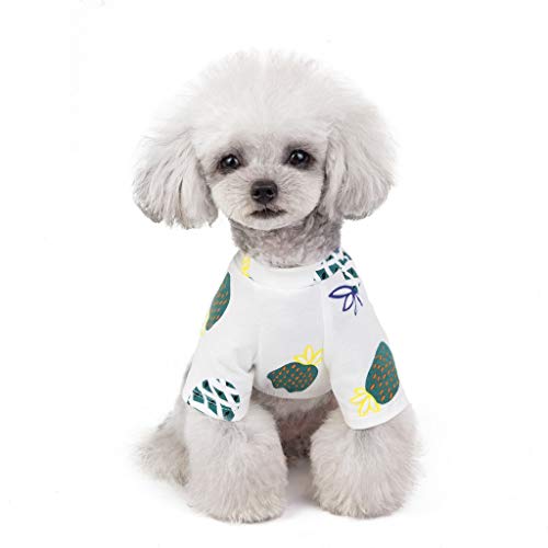 Ropa de Verano para Mascotas, Camiseta de Estampados de PiñA, Lindo Vestido para Perro y Gato, Vestido Princesa, para Pequeños y Medianos Yorkshire Chihuahua