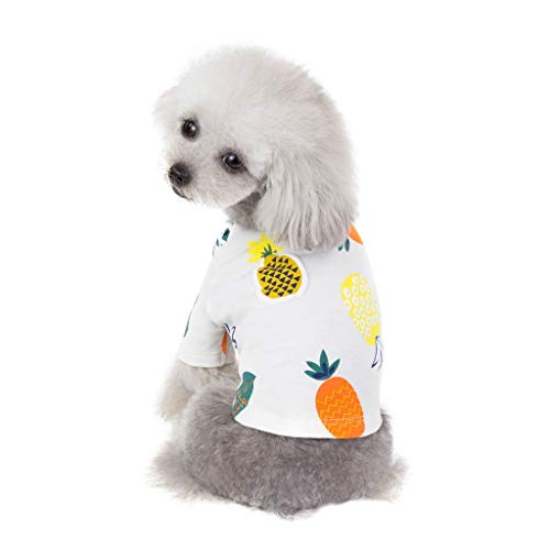 Ropa de Verano para Mascotas, Camiseta de Estampados de PiñA, Lindo Vestido para Perro y Gato, Vestido Princesa, para Pequeños y Medianos Yorkshire Chihuahua