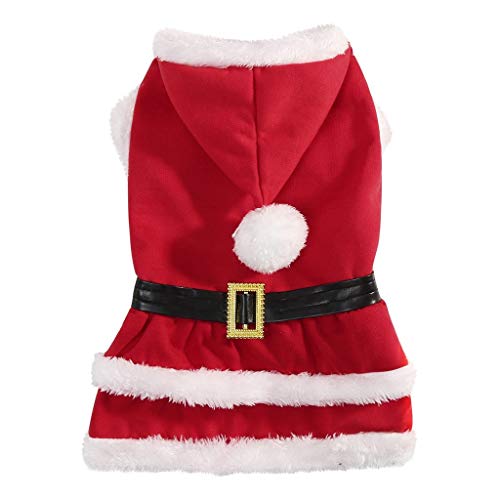 Ropa para Mascotas,Dragon868 más Reciente Navidad Mascota Perro Santa Claus Ropa Mascotas Disfraces (XS, B-Rojo)