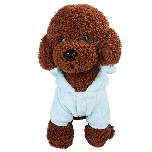 Ropa Perro Pequeño, Disfraces de Elefante Invierno Forro Polar Sudaderas con Capucha para Perros, Cálido y Confortable Ropa de Felpa Abrigo de Cachorro Gatos Mascota Yorkshire Chihuahua, XS-XXL