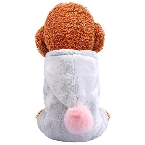 Ropa Perro Pequeño, Invierno Forro Polar Sudaderas con Capucha para Perros, Color Sólido Abrigo de Cachorro Gatos Mascota Yorkshire Chihuahua, XS-XL