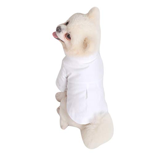 Ropa Perro Pequeño, Moda Ropa para Mascotas Transpirable Color Sólido Camisa Slim Fit En Primavera y Otoño, Abrigo de Cachorro Gatos Mascota Yorkshire Chihuahua, XS-XXL