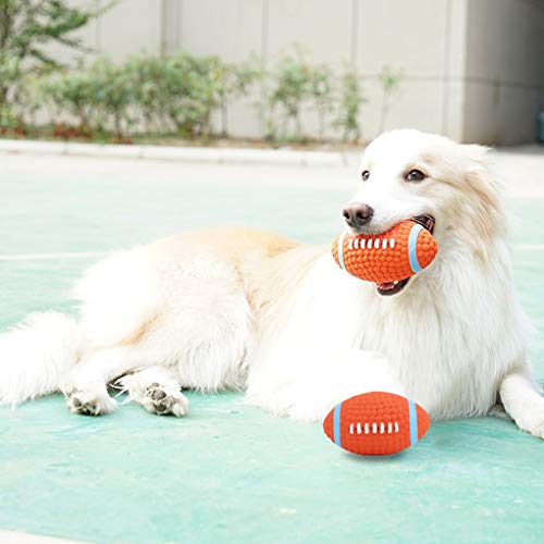 Ruixia Pelota de Juguete para Perro con Forma de Rugby/fútbol, de látex, Suave, para Cachorros, Juguetes flotantes, Resistentes al Desgaste, para Perros pequeños, medianos y Grandes