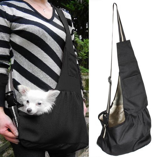 RUNFON bolsa de transporte para perro. Bolsa de transporte bandolera para gato. Bolsa bandolera de transporte para gato, cachorro, animales de compañía - L