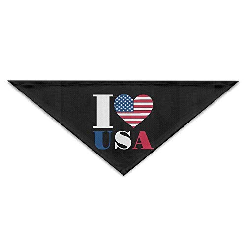 rwwrewre Mascota Perro Gato Pañuelo,Eco-Friendly I Love USA Triangle Pet Scarf Dog Bandana Pet Collars,Soft Head Scarfs Accessories Pet Bib Pet Supplies