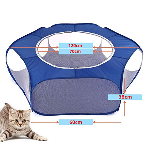 Sahgsa Parque Infantil de Animales, Valla Plegable para Mascotas Valla de Ejercicio Transparente Transpirable Exterior Interior para Animales pequeños como Perros, Conejos, Gatos