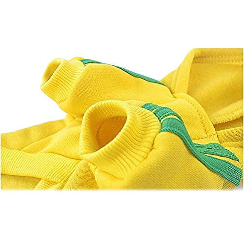 Scheppend Ropa para Perros Adidog Ropa para Perros Abrigo de Invierno Cachorro Gato Cachorro Sudaderas con Capucha Ropa de algodón para Perros medianos(Yellow,M)