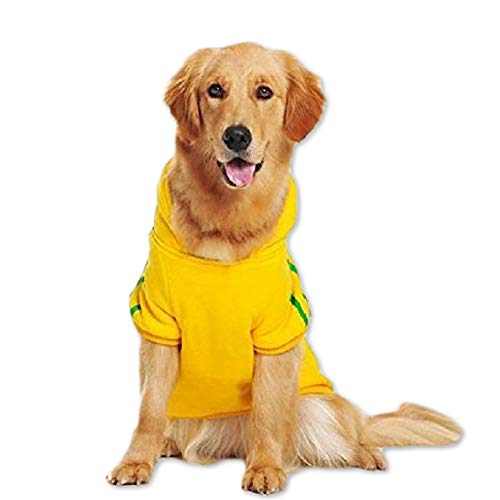 Scheppend Ropa para Perros Adidog Ropa para Perros Abrigo de Invierno Cachorro Gato Cachorro Sudaderas con Capucha Ropa de algodón para Perros medianos(Yellow,M)