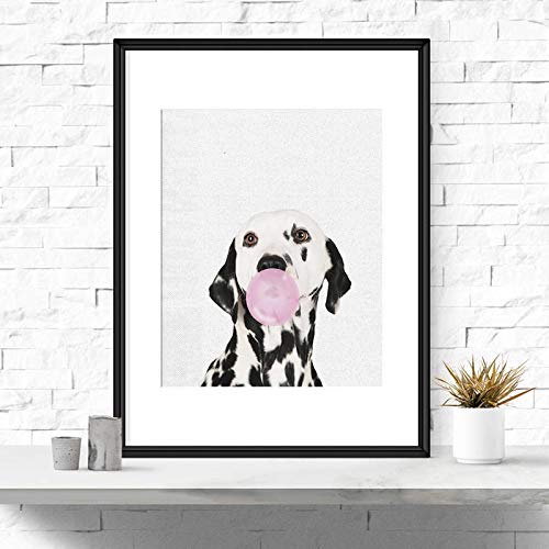 SDFSD Perro dálmata Arte Pintura Burbuja Animal Pared Cuadros Bulldog francés fotografía Carteles Lienzo Arte Impresiones vivero decoración50x70cm