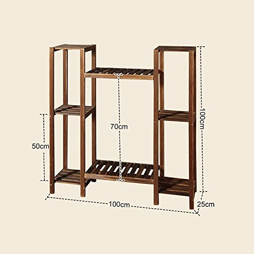 SED Rack de Madera Antiestrés Woody Landing Estanterías de Varios Pisos Rábano Verde Sala de Estar lacada Balcón Maceta Rack