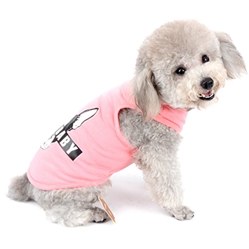 SELMAI Camiseta para mascota (2018, 100% algodón, suave camiseta para perros pequeños, ropa para cachorros de verano (para mascotas pequeñas solamente)