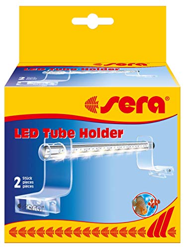 Sera 31292 - Soporte para Tubos de luz LED (2 Unidades, acrílico), Transparente