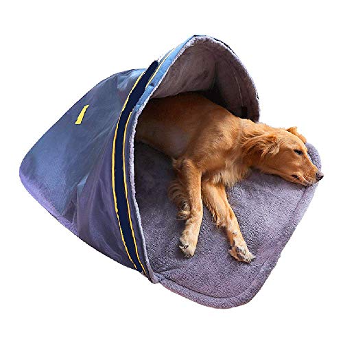 SHPEHP Casa portátil para Tiendas de Mascotas, Camas Grandes para Mascotas Tela Oxford Lavable Teepee para Mascotas Cama para Gatos Apto para Perros y Gatos: Varios tamaños Disponibles Blue-L