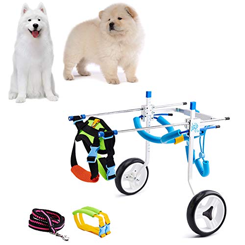 Silla de Ruedas para Perro Grande para Rehabilitación de Piernas, Ayudar para Perros Mayores o con Problema de Movilidad Patas Traseras, Carrito para Perritos 15~30 kg