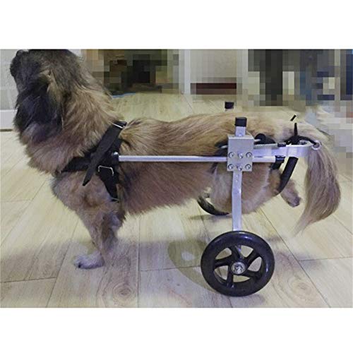 Silla De Ruedas para Perros, Perro Discapacitado Scooter Vehículo De Rehabilitación del Gato Entrenamiento Asistido De Extremidades Hindúes Caminante Pasear Al Perro Cochecito De Soporte Ajustable