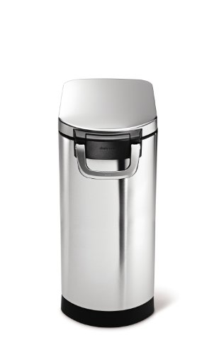 simplehuman, contenedor de comida para mascotas extragrande, acero inoxidable cepillado