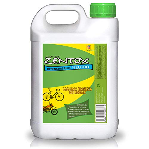 Sisbrill Zentox Desengrasante Neutro Concentrado para Bicicleta - Protección Carbono, Anodizados, Cromados y Aluminio - 5 litros