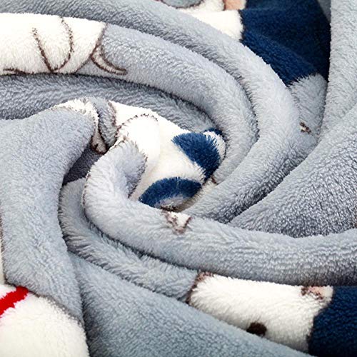 Sizwea Cálido Suave Coral Fleece Pet Dog Cat Bed Mat Espesar Cubierta de Manta para pequeño Mediano Grande Cat Puppy Dog Bulldog Producto para Mascotas de Invierno, Blue Bull Terrier, 38 x 60 cm