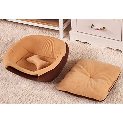 Sizwea Invierno cálido Perro Mascota Gato Cama cómoda casa de Gato Suave Lavable Tienda Nido Cachorro pequeño Mascota Suministros, 4, S