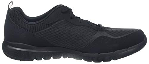 Skechers Women's Flex Appeal 3.0-GO Forward Trainers, Black (Black Leather/Mesh/Trim BBK), 4 (37 EU)