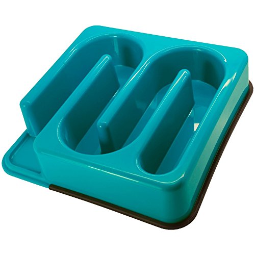 Slim-O-Matic - Cuenco de plástico de alimentación lenta (24cm) (Azul)