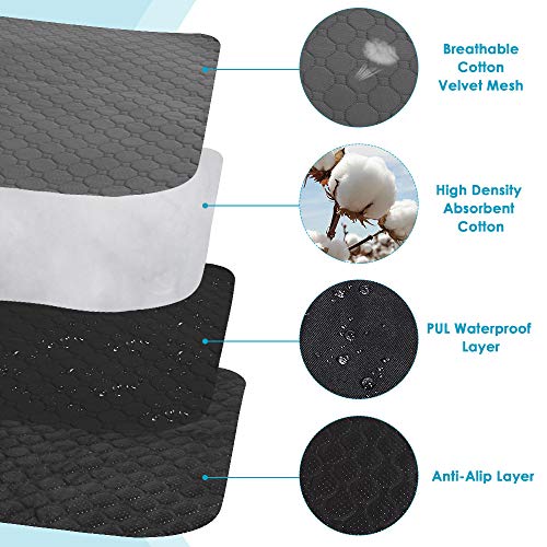 SlowTon Almohadilla para orina Lavable Perros, Absorbente súper rápido Reutilizable Impermeable Cómodo Cachorro sin Perfume Gatos para Perros Almohadillas para allanamiento