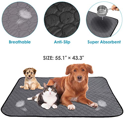 SlowTon Almohadilla para orina Lavable Perros, Absorbente súper rápido Reutilizable Impermeable Cómodo Cachorro sin Perfume Gatos para Perros Almohadillas para allanamiento