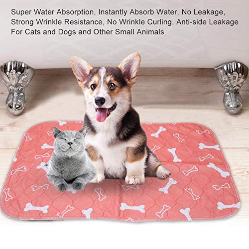 Smandy Pet Pee Pad, 3 Tamaños Reutilizable Impermeable Cachorro Perro Gato Pee Cama Cojín Alfombra Lavable Pet Trainging Pads Super Absorbente Perro Orina Estera(40 × 60cm)