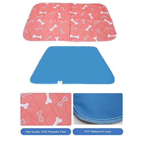 Smandy Pet Pee Pad, 3 Tamaños Reutilizable Impermeable Cachorro Perro Gato Pee Cama Cojín Alfombra Lavable Pet Trainging Pads Super Absorbente Perro Orina Estera(40 × 60cm)